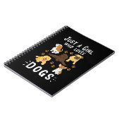 Carnet Juste une fille qui aime les chiens Amoureux des c (Côté gauche)