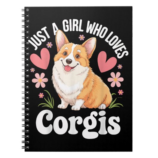 Carnet Juste une fille qui aime les Corgis (Devant)