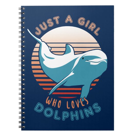 Carnet Juste Une Fille Qui Aime Les Dauphins (Devant)