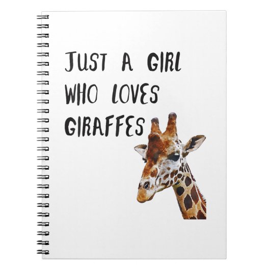 Carnet Juste Une Fille Qui Aime Les Giraffes Mignonne Gir (Devant)