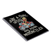 Carnet Juste Une Fille Qui Aime Les Motos Drôle Art Gift. (Côté Droit)