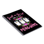 Carnet Juste Une Fille Qui Aime Les Pingouins Cadeaux Fem (Côté Droit)
