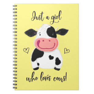 Carnet Juste Une Fille Qui Aime Les Vaches ! Coeurs Et Ho