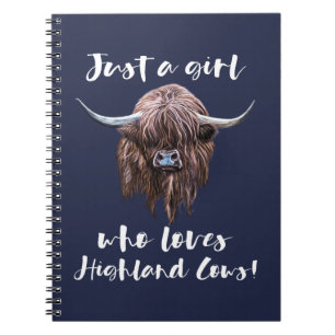 Carnet Juste une fille qui aime les vaches des montagnes