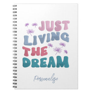 Carnet Juste Vivre Le Rêve Citer Les Couleurs Pastel