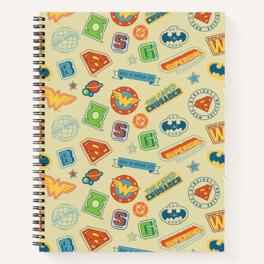 Carnet Justice League Super Hero Badge Pattern (Devant)