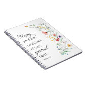 Carnet JW 2026 Année Texte avec fleurs de printemps Matth (Côté Droit)