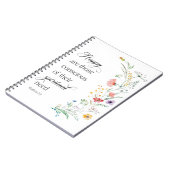 Carnet JW 2026 Année Texte avec fleurs de printemps Matth (Côté gauche)