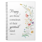 Carnet JW 2026 Année Texte avec fleurs de printemps Matth (Devant)