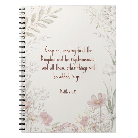 Carnet JW Carnet, Matthieu 6:33 | JW (Devant)