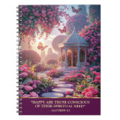 Carnet JW Gifts 2026 Year Text Matthew 5:3 Pink Spiral (Devant)