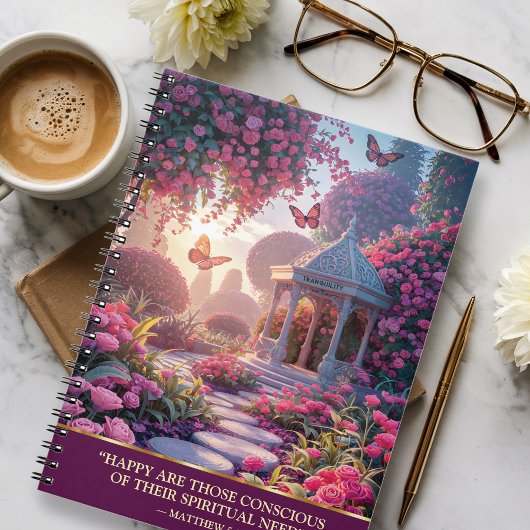 Carnet JW Gifts 2026 Year Text Matthew 5:3 Pink Spiral