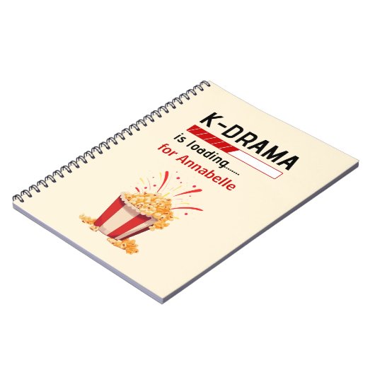 Carnet K-Drama is loading Personalized Notebook (Côté gauche)