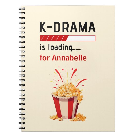 Carnet K-Drama is loading Personalized Notebook (Devant)