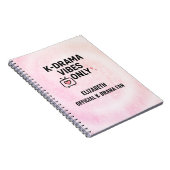 Carnet K-Drama Vibes Only Personalized  (Côté Droit)