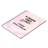 Carnet K-Drama Vibes Only Personalized  (Côté gauche)