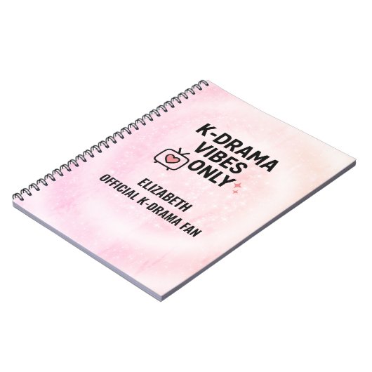 Carnet K-Drama Vibes Only Personalized  (Côté gauche)