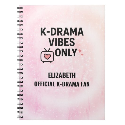 Carnet K-Drama Vibes Only Personalized  (Devant)