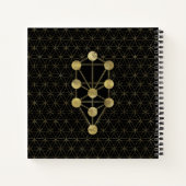 Carnet Kabbalah L'Arbre de Vie Or sur Noir (Dos)