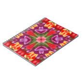 Carnet Kaleidoscope de tulipes colorées (Côté gauche)