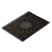 Carnet Kaleidoscope Design Brown foncé Floral rustique (Côté gauche)