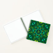 Carnet Kaleidoscope Orné Vert Émeraude Monogramme (Intérieur)