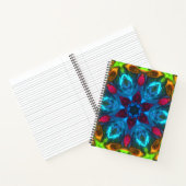 Carnet Kaleidoscope psychédélique bleu rose et vert (Intérieur)