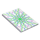 Carnet Kaléidoscope Star, White Green Blue Purple (Côté Droit)