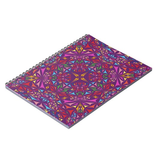 Carnet Kaleidoscope violet Motif orné (Côté gauche)