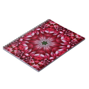 Carnet Kaleidoscopic Crimson Dahlia