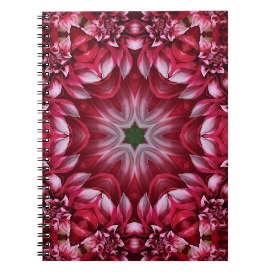 Carnet Kaleidoscopic Crimson Dahlia (Devant)