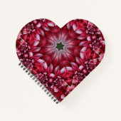 Carnet Kaleidoscopic Crimson Dahlia (Devant)