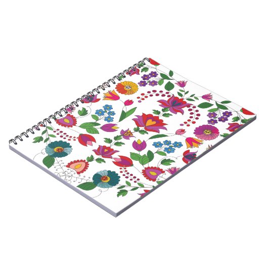 Carnet Kalocsa florale colorée (Côté gauche)