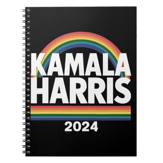 Carnet Kamala Harris 2024 Gay pride arc-en-ciel élection  (Devant)