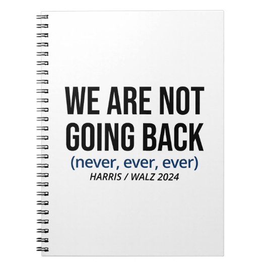 Carnet Kamala Harris Nous Ne Reviendrons Pas, Vote Harris (Devant)