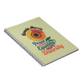 Carnet Kamala Harris Peace Love Equality Hope Diversity (Côté Droit)