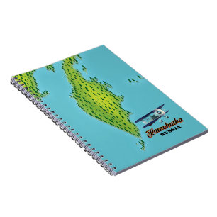 Carnet Kamchatka Peninsula Russia travel map.