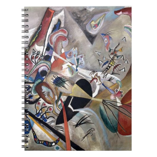 Carnet Kandinsky En Gris Oeuvre Abstraite (Devant)