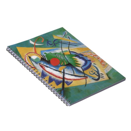 Carnet Kandinsky rouge ovale Abstraite oeuvre d'art vert (Côté Droit)