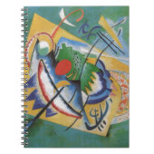 Carnet Kandinsky rouge ovale Abstraite oeuvre d'art vert (Devant)