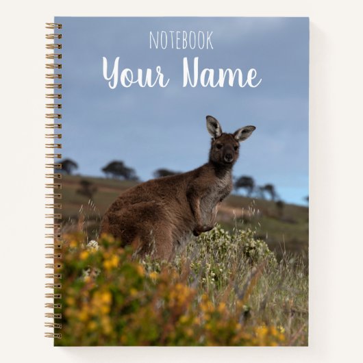 Carnet Kangaroo Australie Fleurs Printemps Double face (Devant)