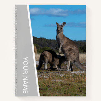 Carnet Kangaroo Mother and Baby in Australia, Silver
