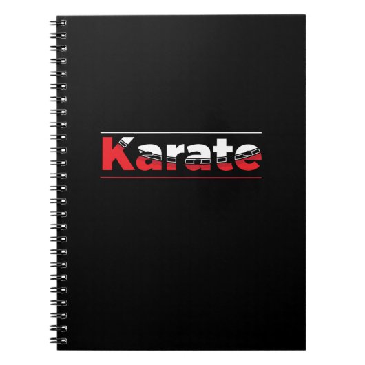 Carnet Karate Martial Arts Rouge (Devant)