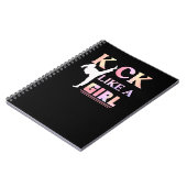 Carnet Karate Taekwondo Jiu Jitsu Girl Fighting Fun (Côté gauche)