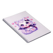 Carnet Kawaii Bat Kitty – Joli Chat ailé Vampire (Côté Droit)