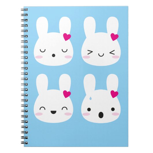 Carnet Kawaii Bunny Émotions (Devant)