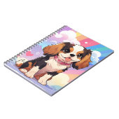 Carnet Kawaii Cavalier King Charles Pastel Rainbow (Côté gauche)