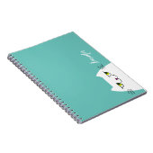 Carnet Kawaii Chat Cute Pastel Blue (Côté Droit)