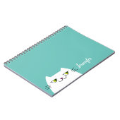 Carnet Kawaii Chat Cute Pastel Blue (Côté gauche)