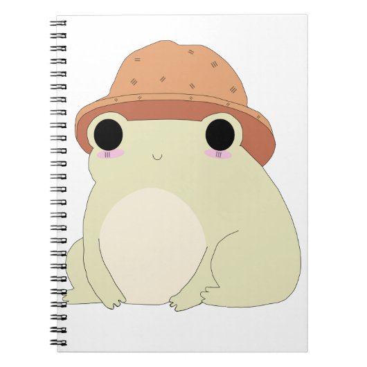 Carnet Kawaii Chilling Frog Cadeau (Devant)